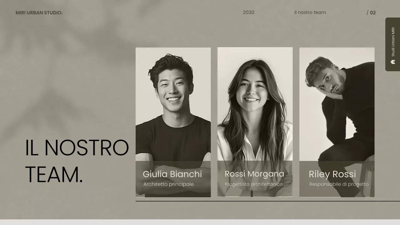 portfolio di architettura moderna grigia