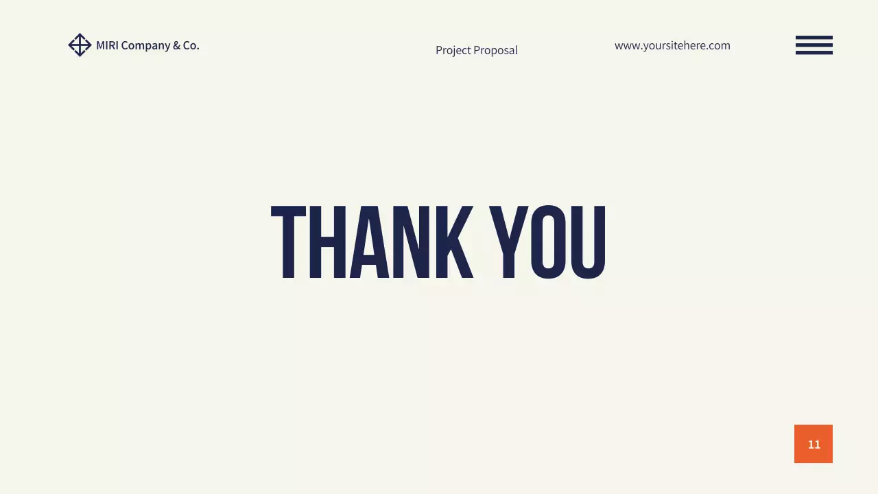 오렌지 모던 프로젝트 제안서 문서 프레젠테이션