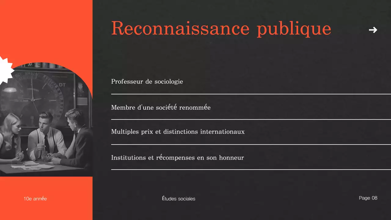 modèle de présentation de biographie vintage beige