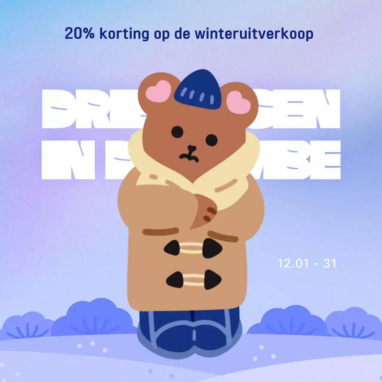 Promoot je winterevenementen in lichtblauw