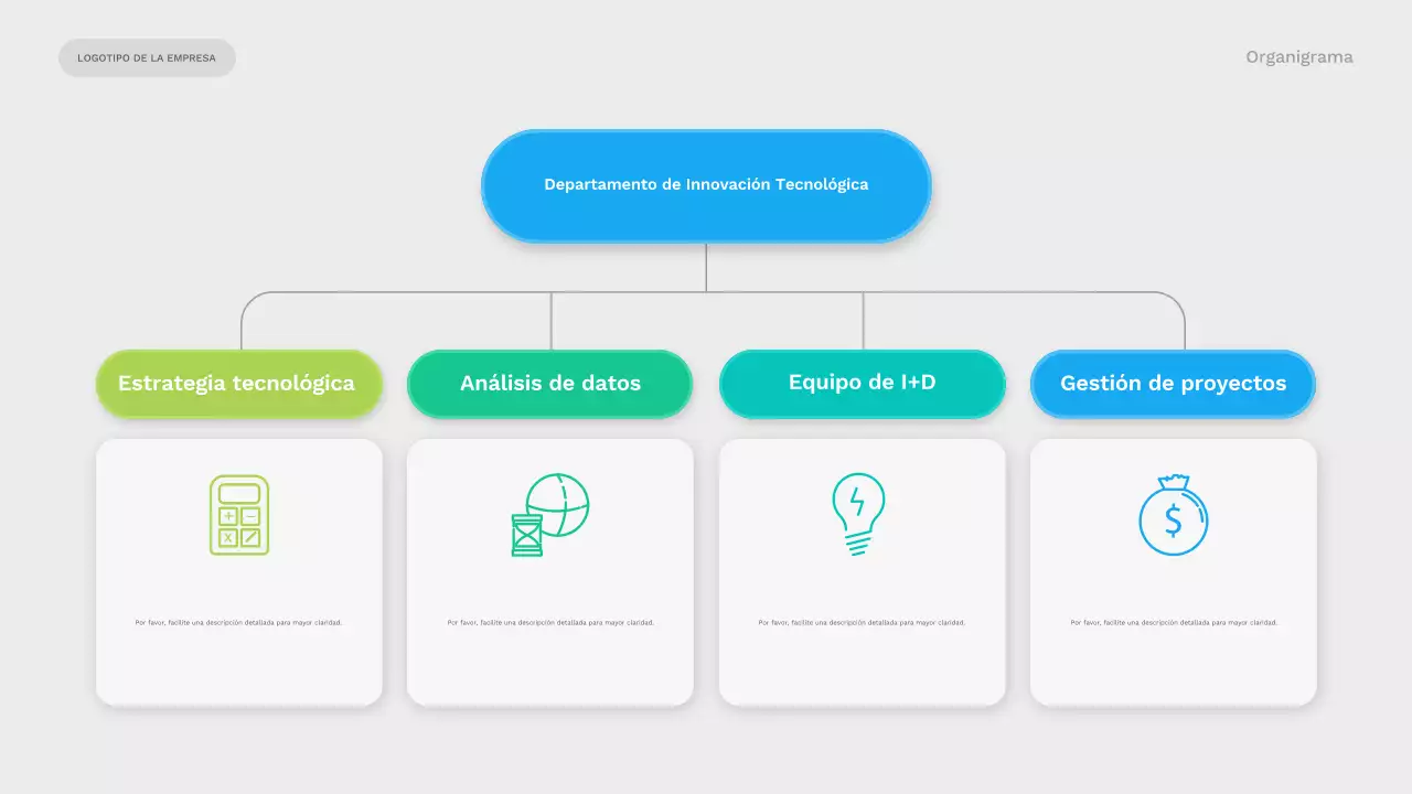 verde moderna colección de diseño de organigramas