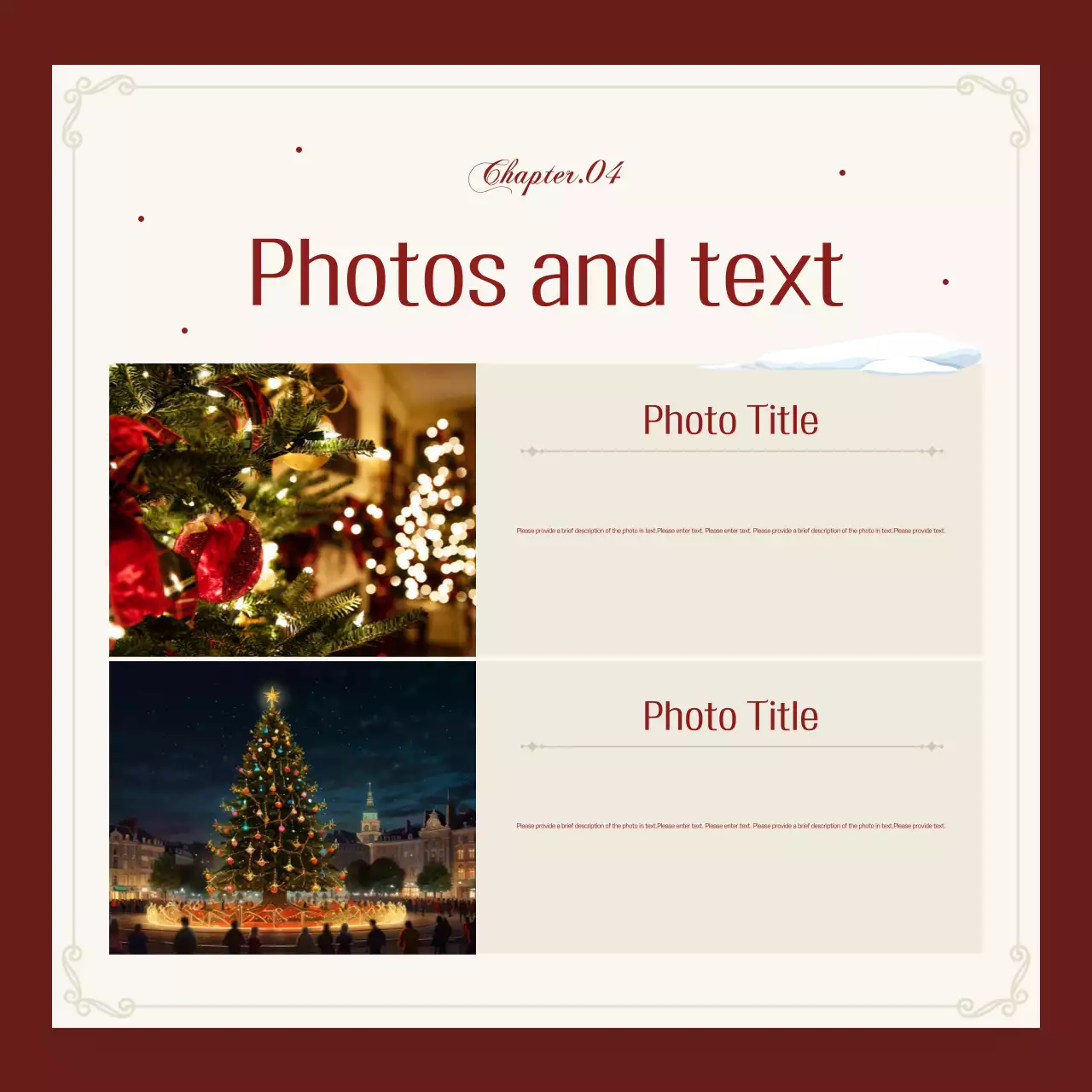 Red Traditional Christmas Newsletter Instagram Carousel
