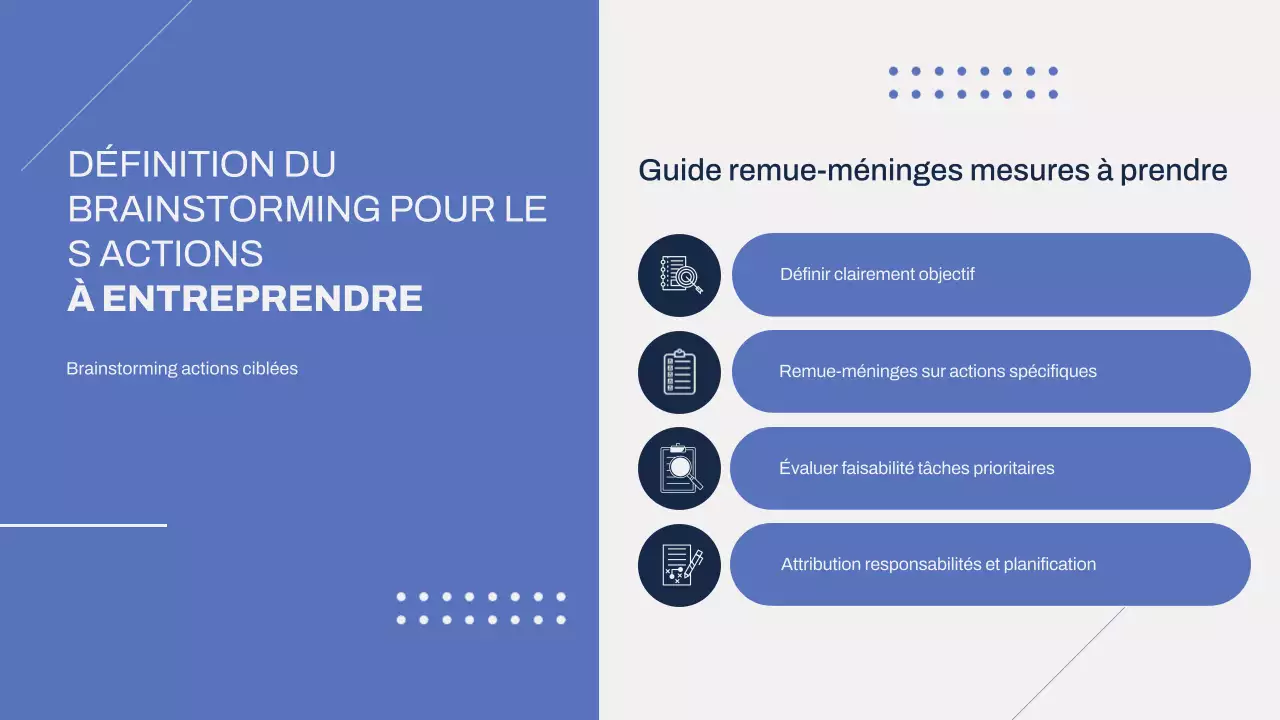 Gris Bleu Moderne Brainstorming Infographie Présentation