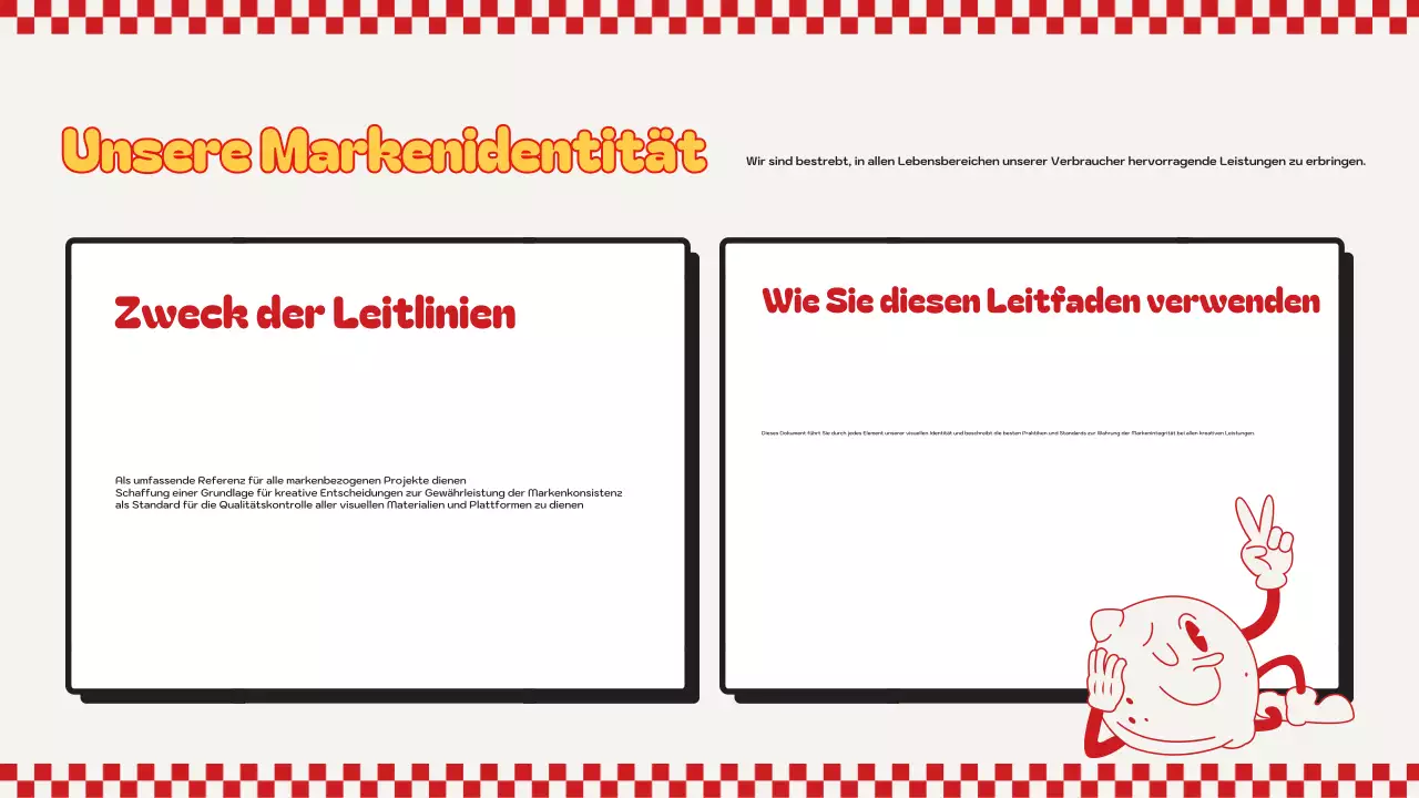 roter Retro-Markenleitfaden