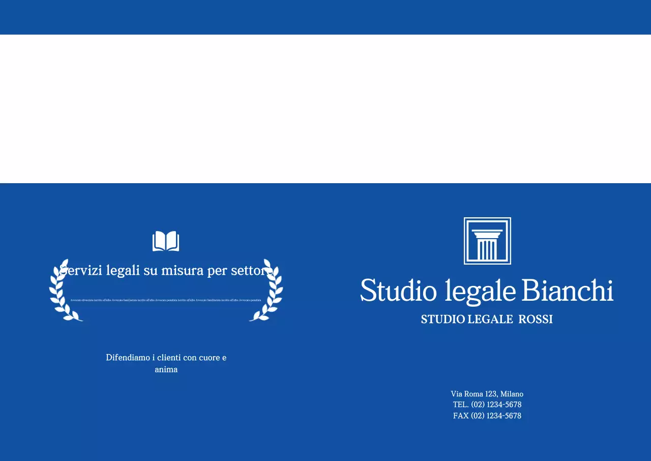 Pubblicità semplice dello studio legale