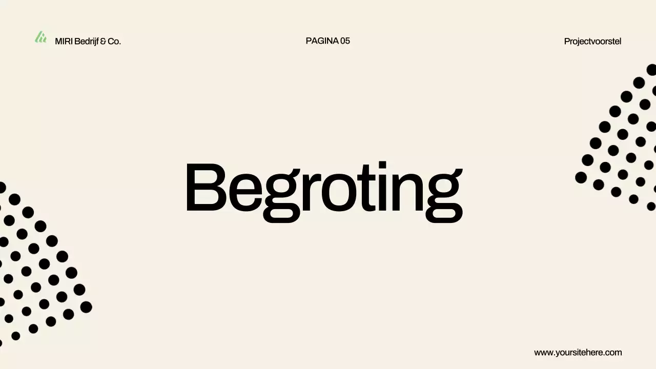 presentatie groen modern projectvoorstel