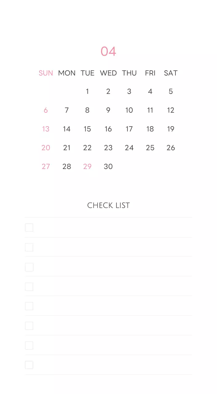 白と黒のシンプルな2025年版数字卓上カレンダー