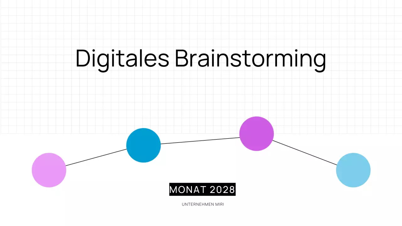 Trendige fette und minimale digitale Brainstorming-Präsentation