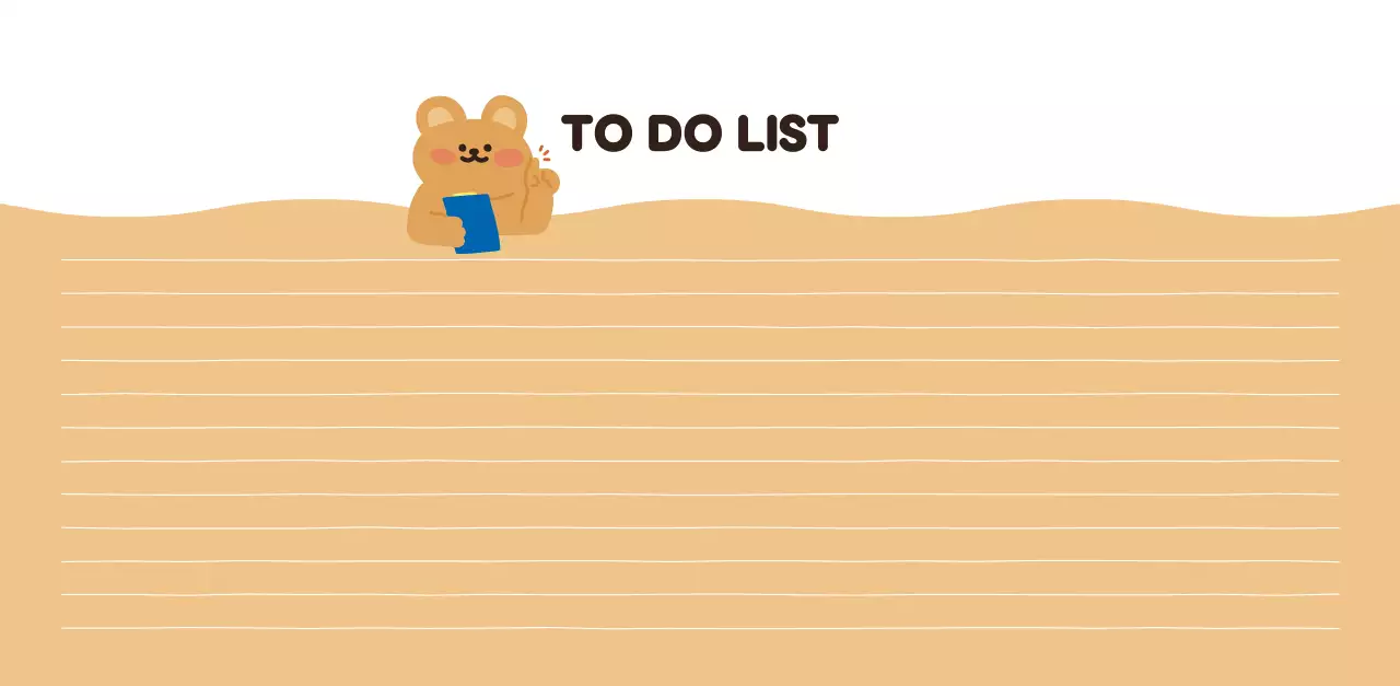 茶色とベージュの可愛らしい2025年カレンダー