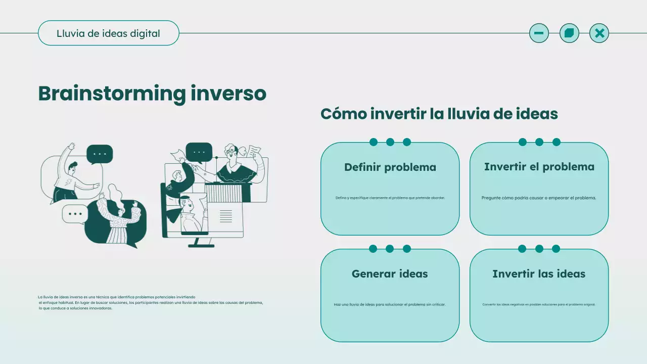 Guía de ideas Teal Modern Brainstorming