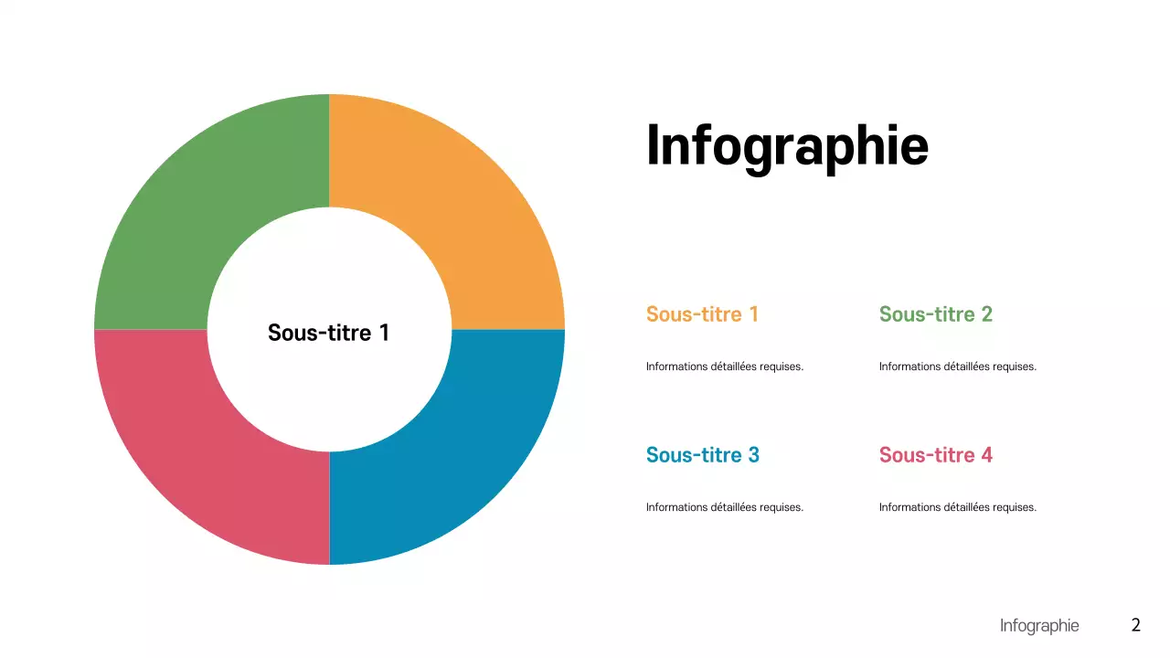 modèle de présentation infographique moderne arc-en-ciel