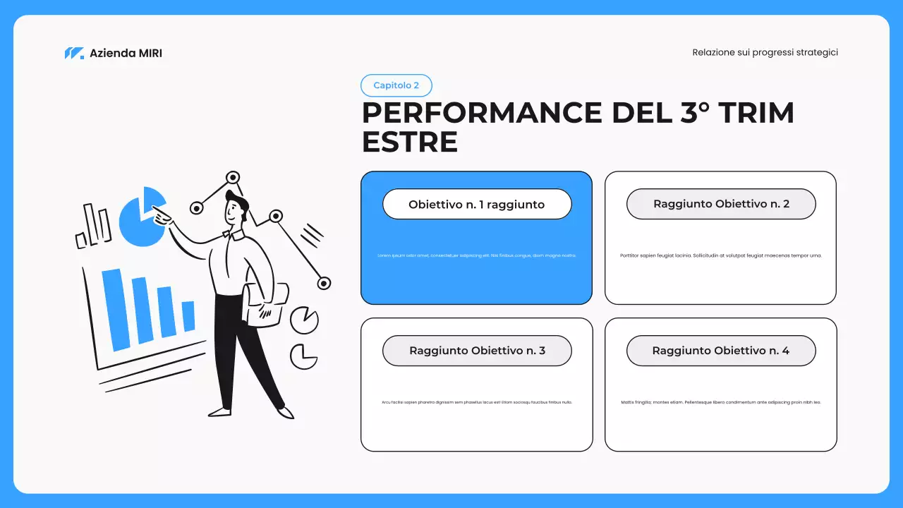 relazione aziendale moderna blu