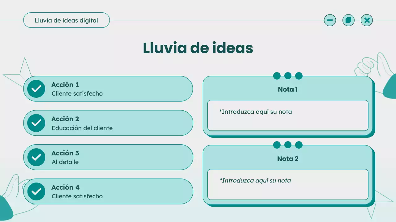 Guía de ideas Teal Modern Brainstorming