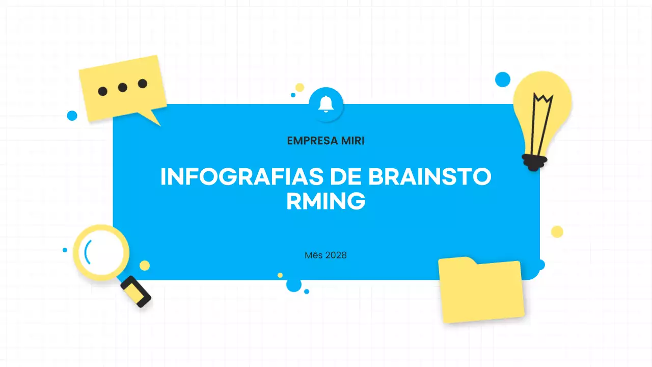 apresentação de brainstorming moderna azul
