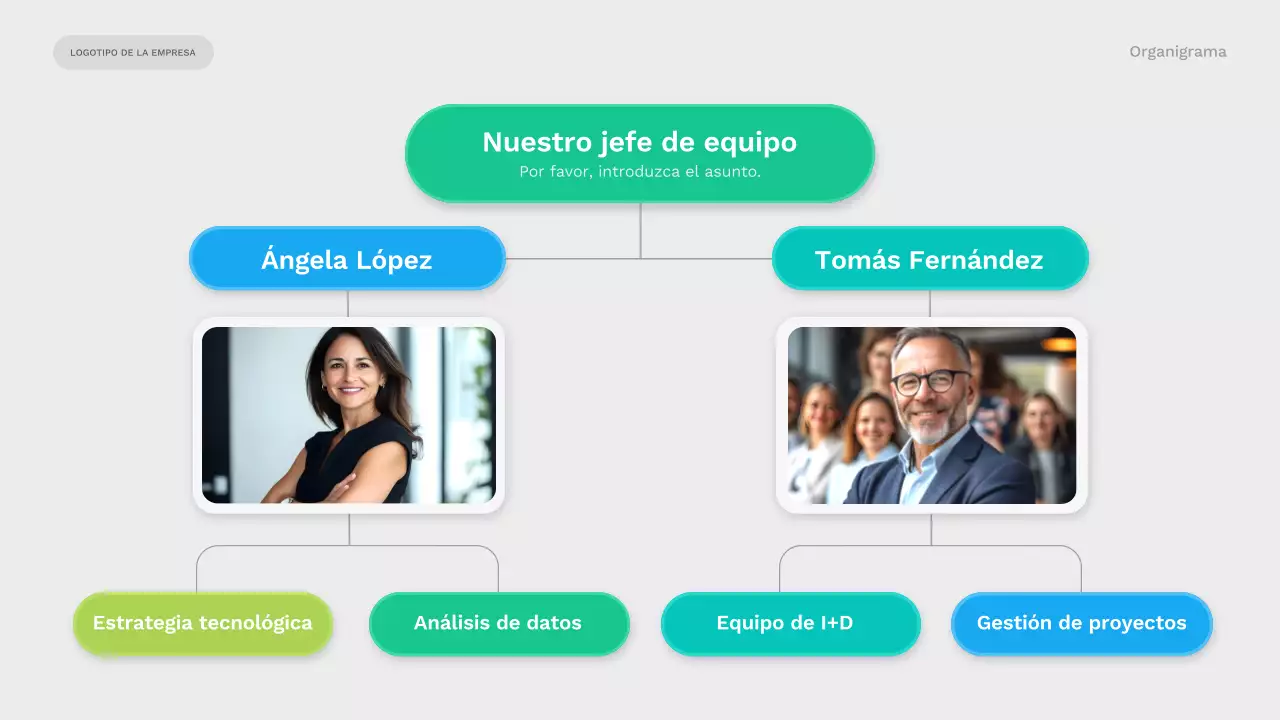 verde moderna colección de diseño de organigramas
