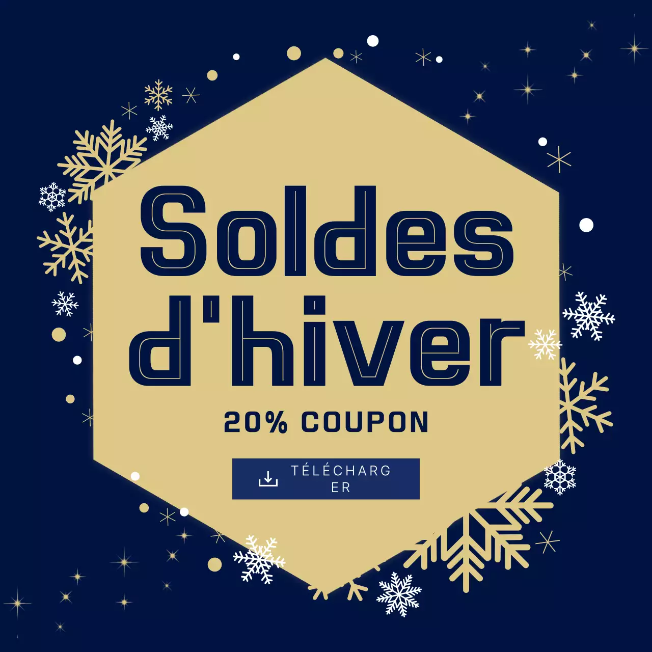 Événement de vente simple bleu marine