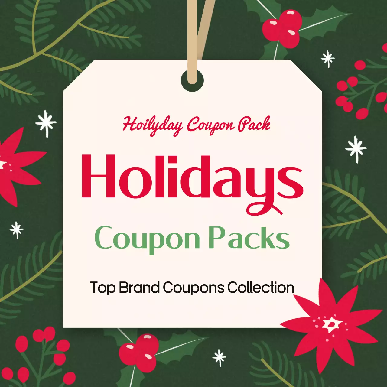 Green Festive Coupon Promotion Instagram Carousel