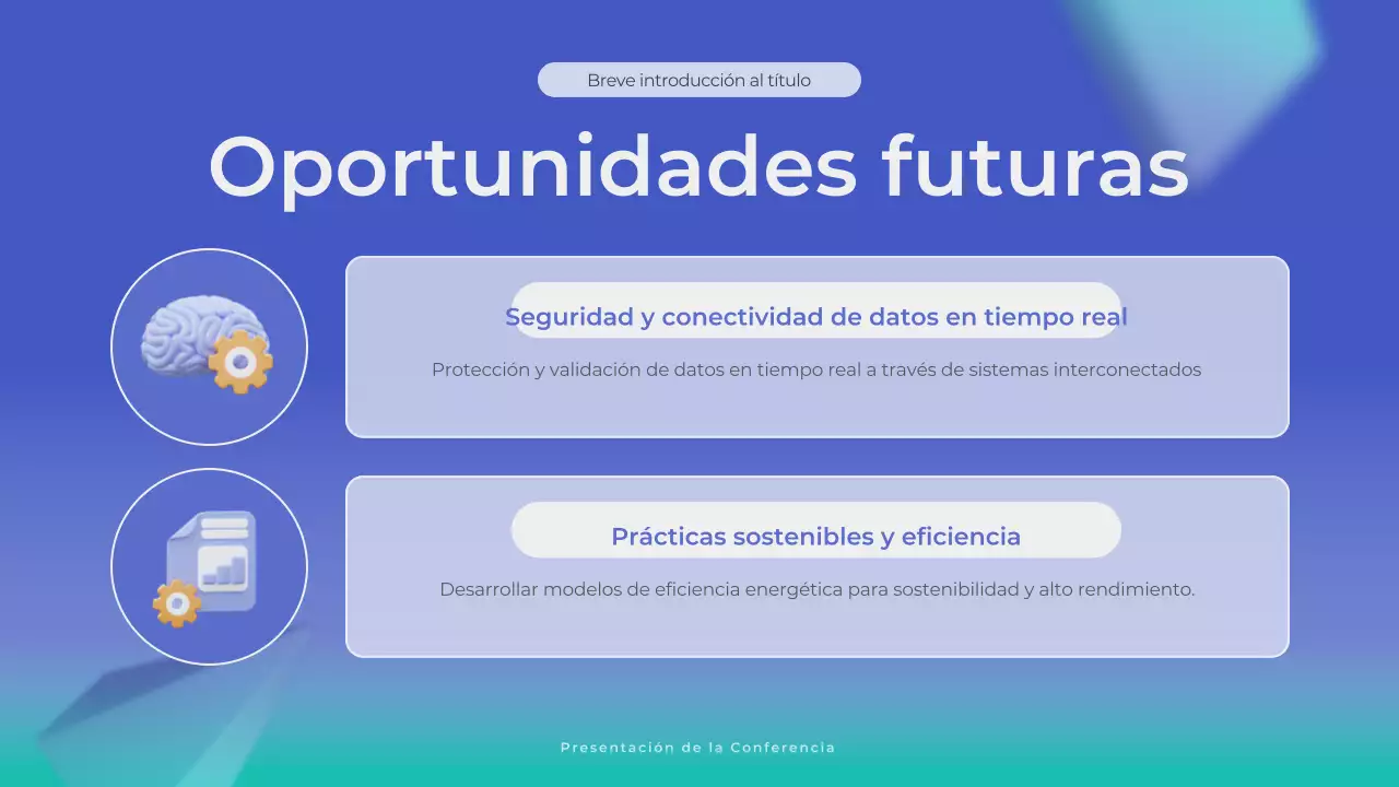 anuncio de empresa moderna azul