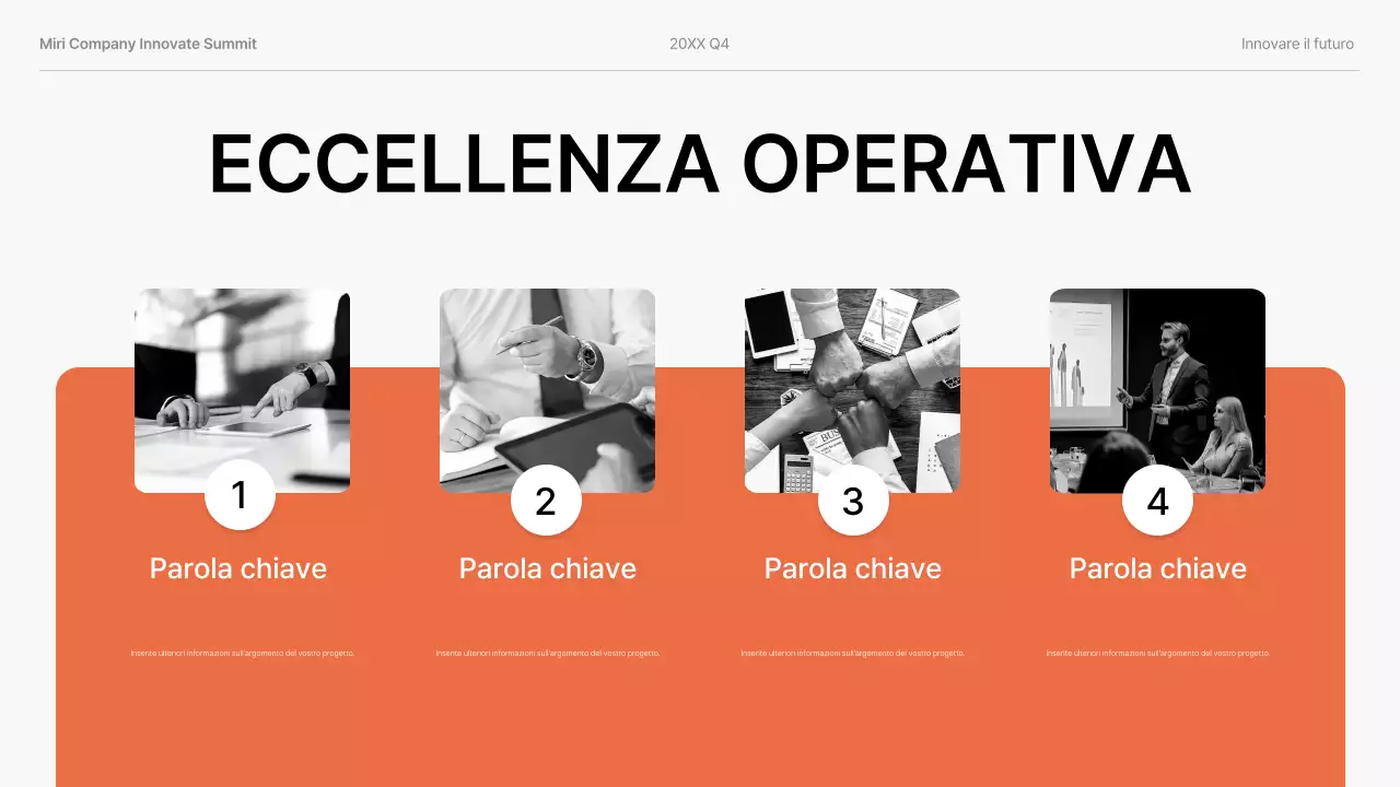 presentazione aziendale moderna arancione