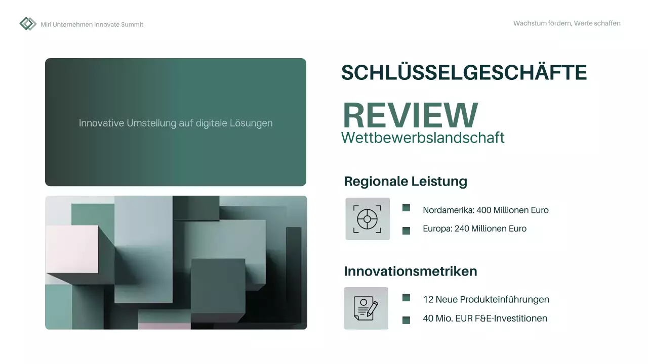 green minimal Jahresbericht Businessplan