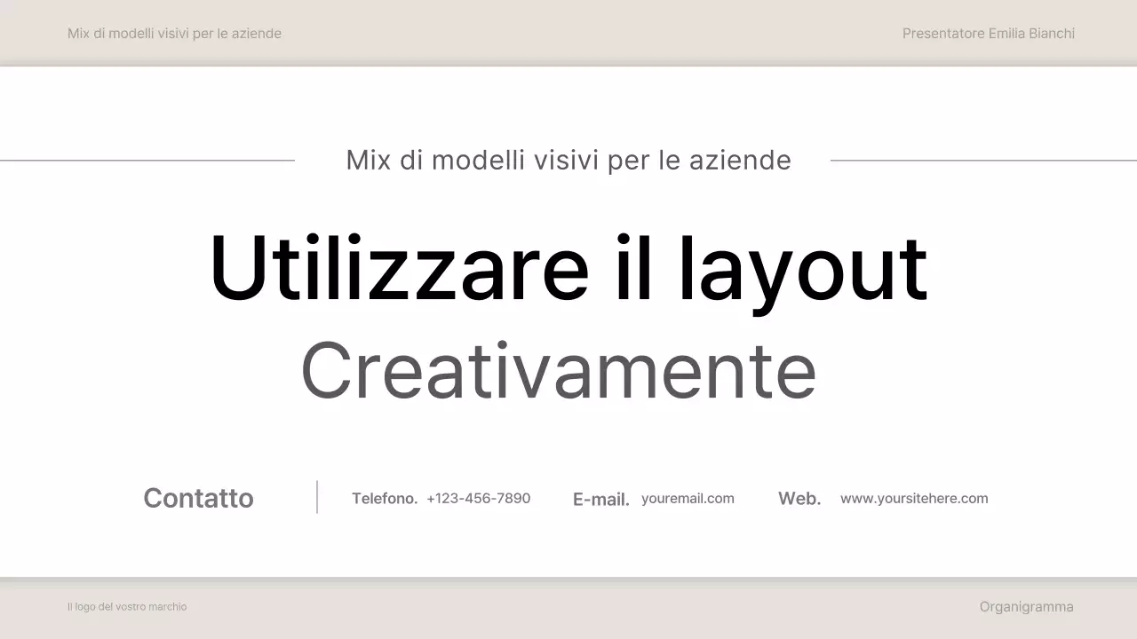 collezione grigia e minimale di organigrammi
