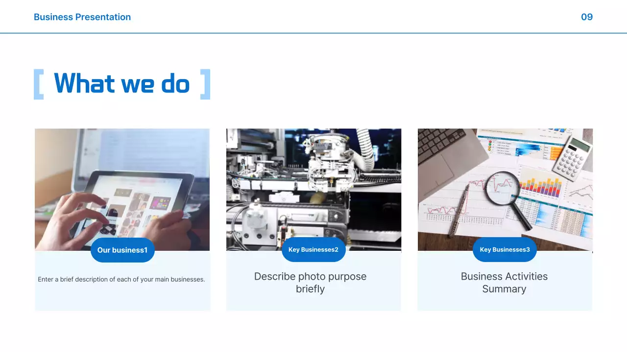 Blue Modern Business Report Presentation