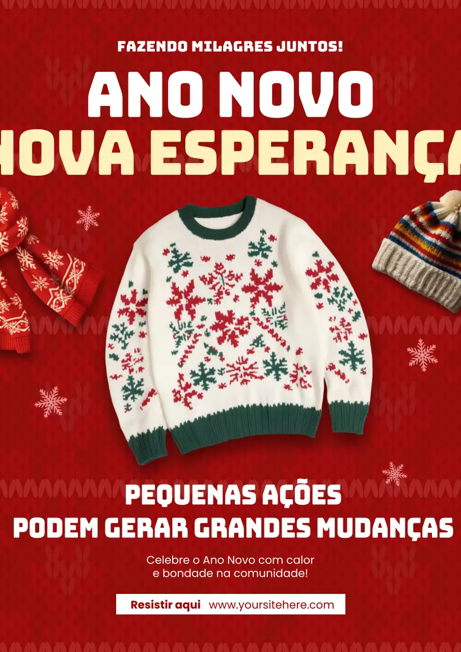 convite de férias festivo vermelho