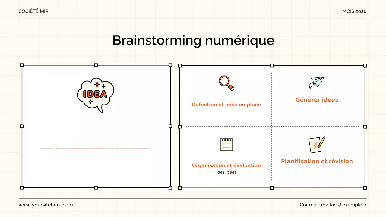 orange modern brainstorming guide