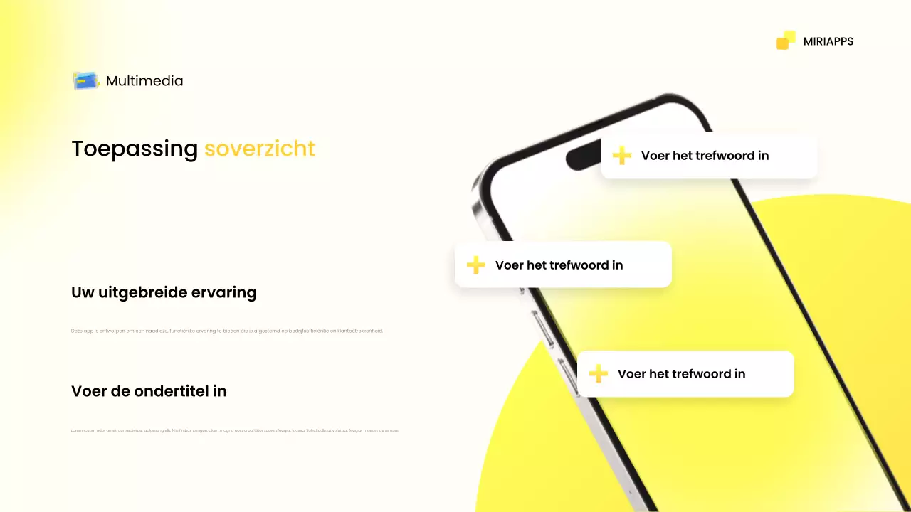 gele moderne mobiele promotie