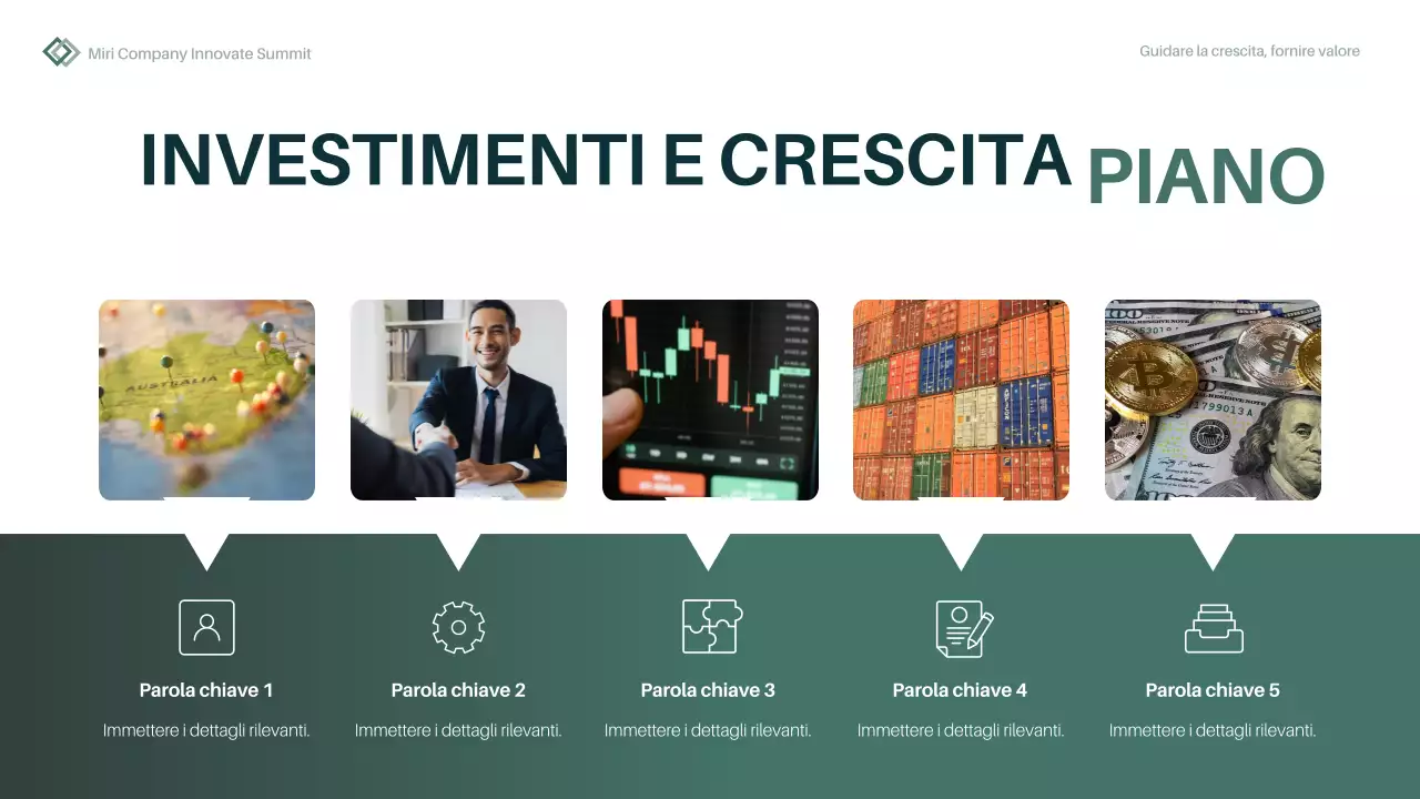 green minimal rapporto annuale piano d'impresa