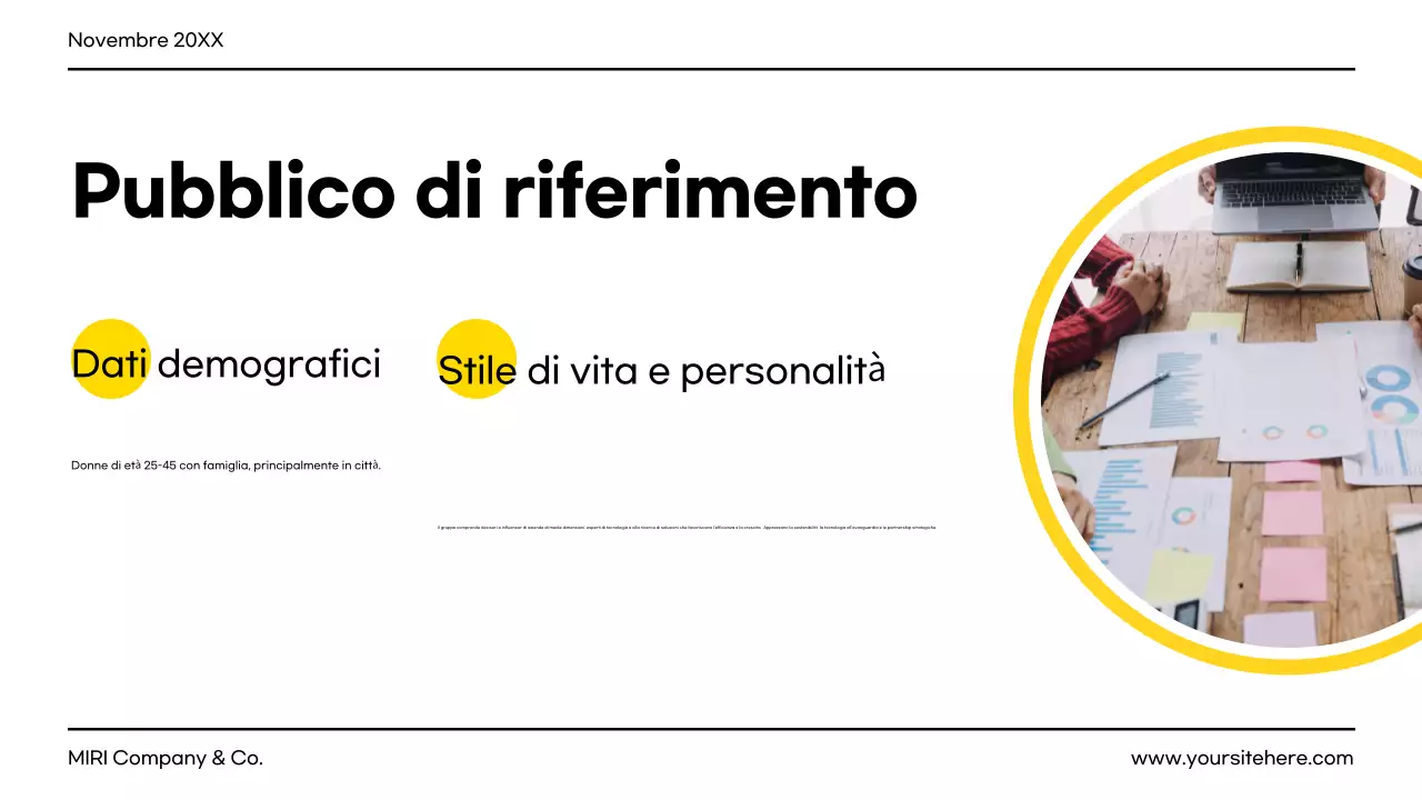 documento di progetto giallo moderno