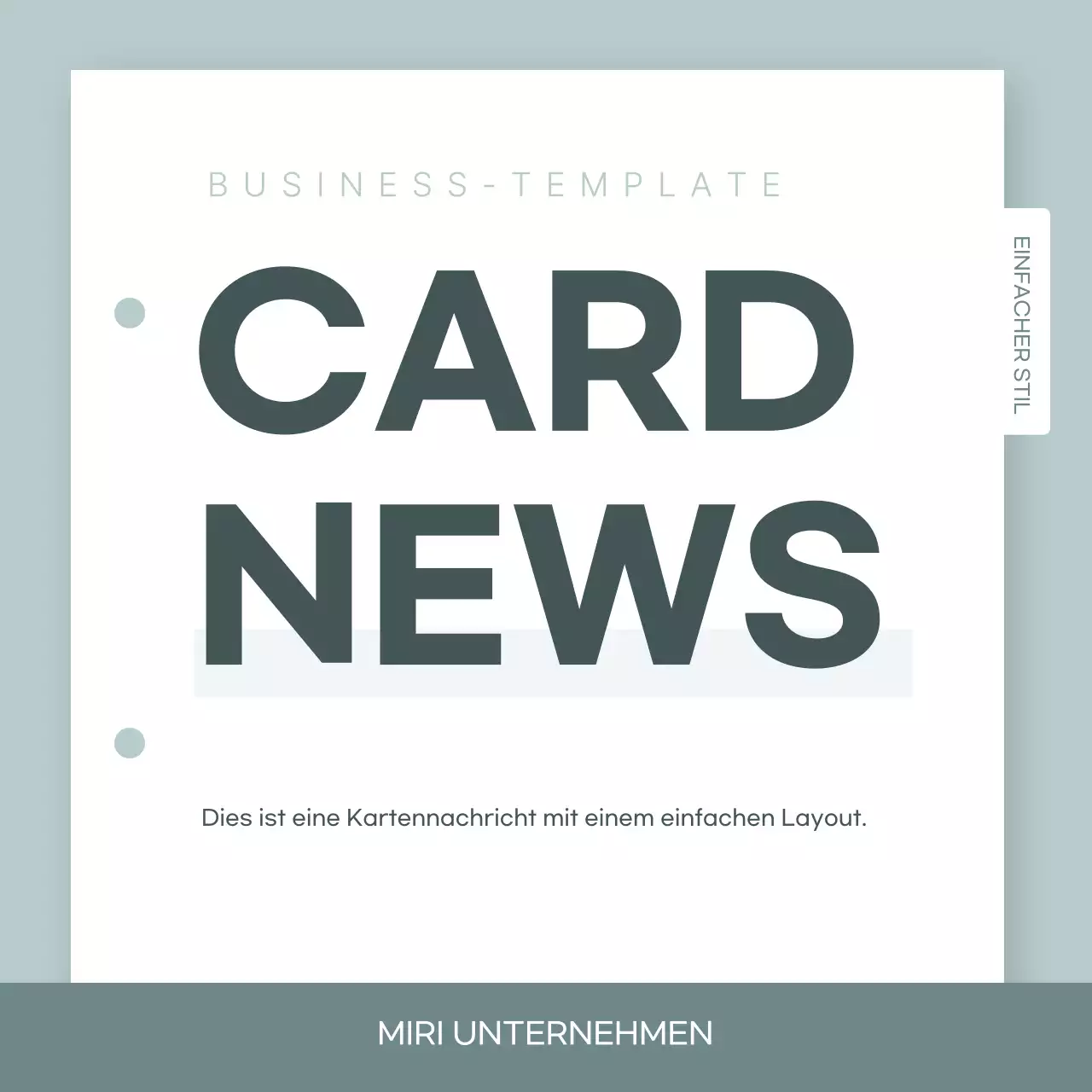 Mint Einfache Vorlage Anzeigen