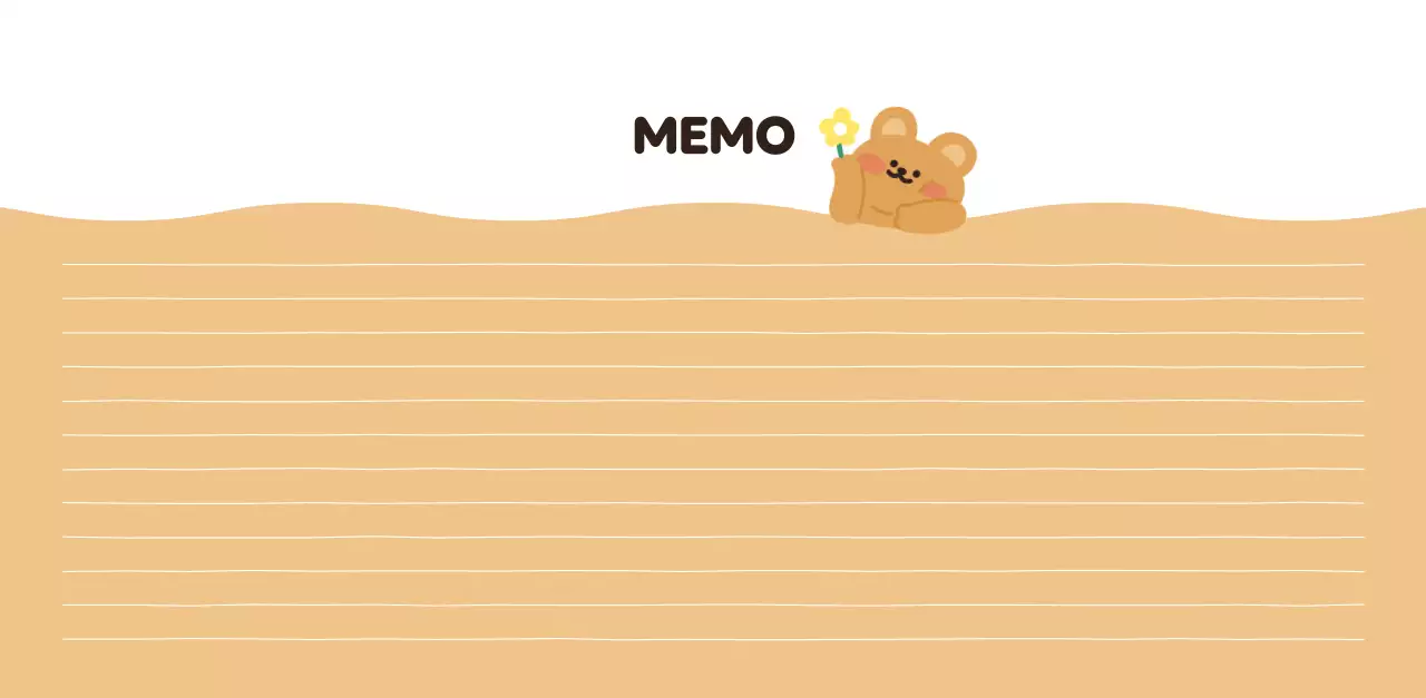 茶色とベージュの可愛らしい2025年カレンダー