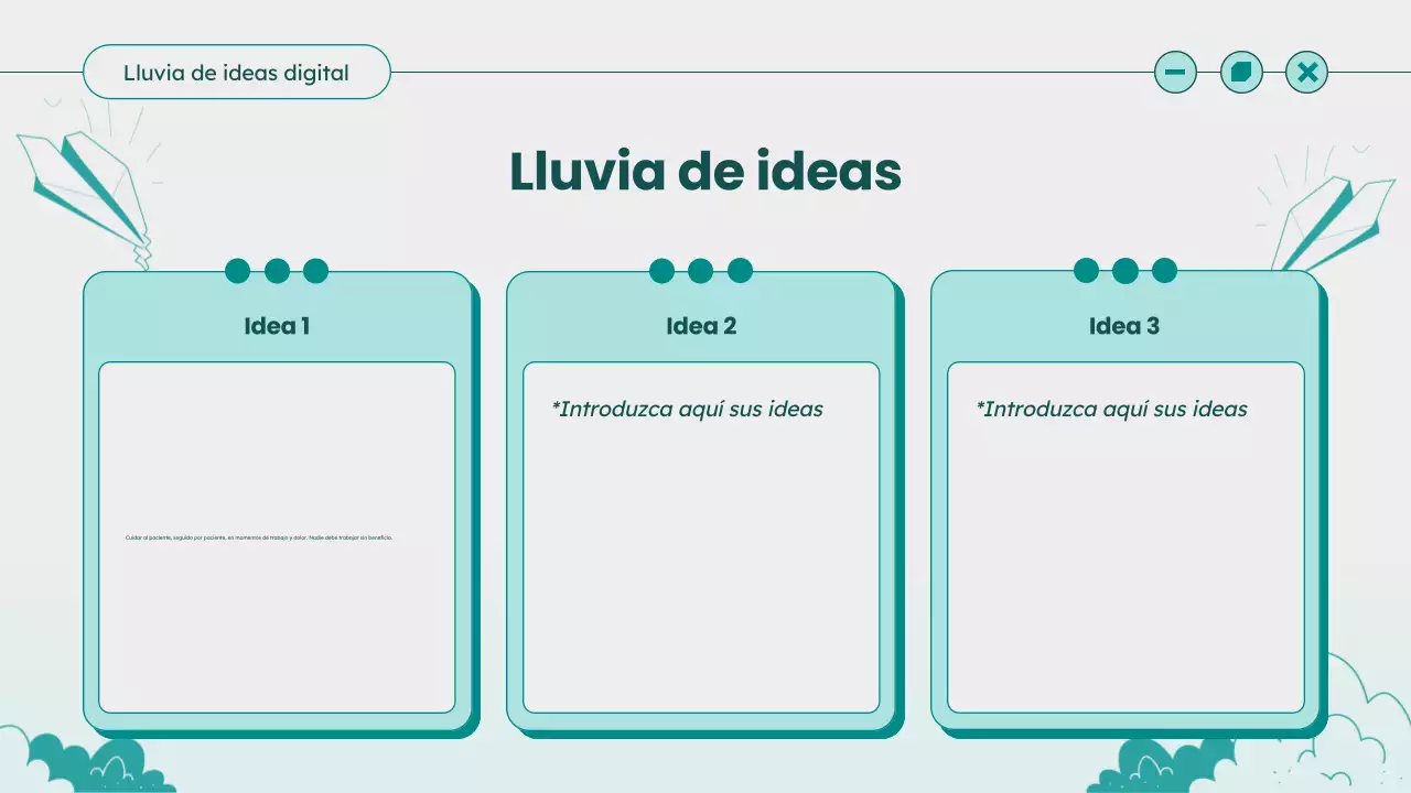 Guía de ideas Teal Modern Brainstorming