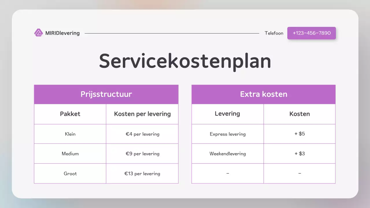 Moderne kleurrijke website stijl levering presentatie