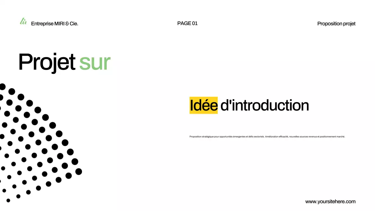 présentation d'une proposition de projet vert moderne