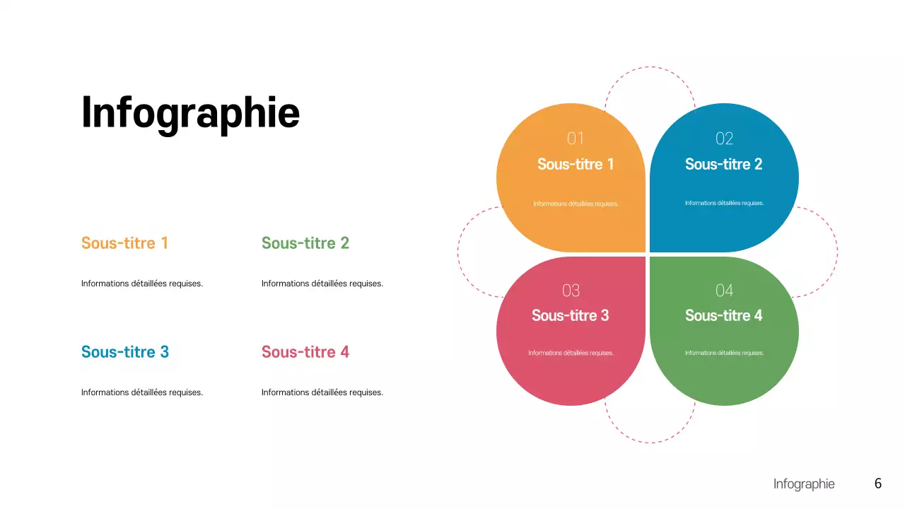 modèle de présentation infographique moderne arc-en-ciel