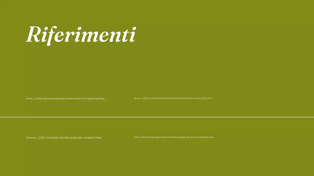 presentazione della biografia classica verde