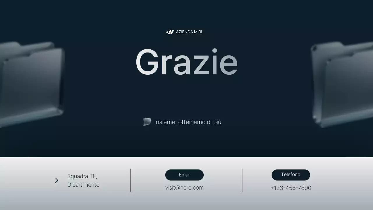 relazione aziendale grigia e moderna