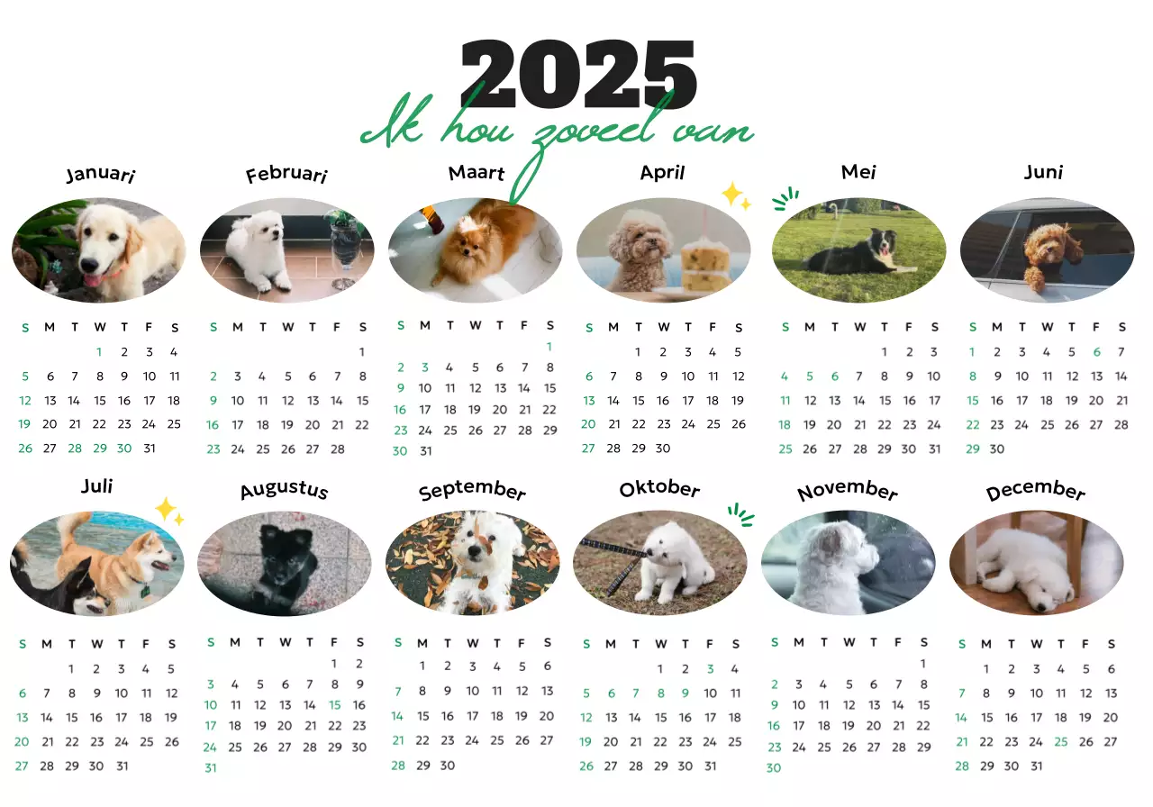 Abstracte schattige kalender