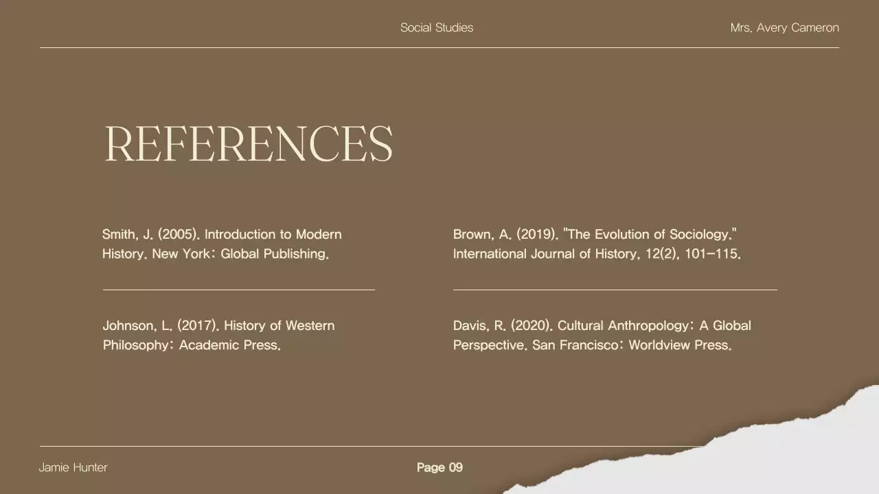 Brown Traditional Biography Presentation