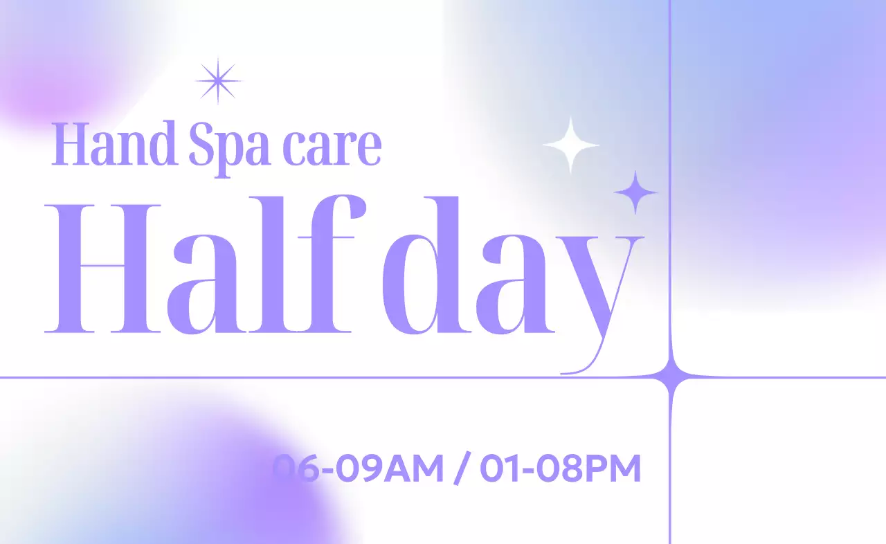 세련된 연보라 그라데이션이 인상적인 뷰티 홍보