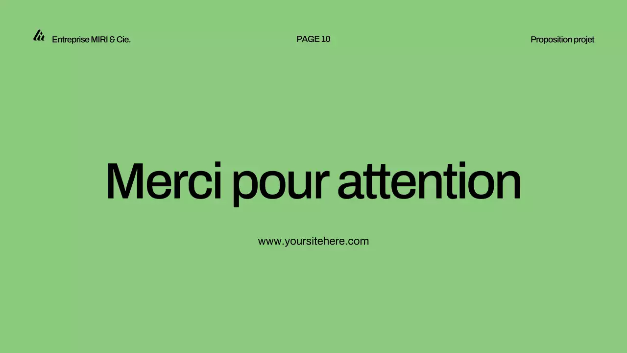 présentation d'une proposition de projet vert moderne