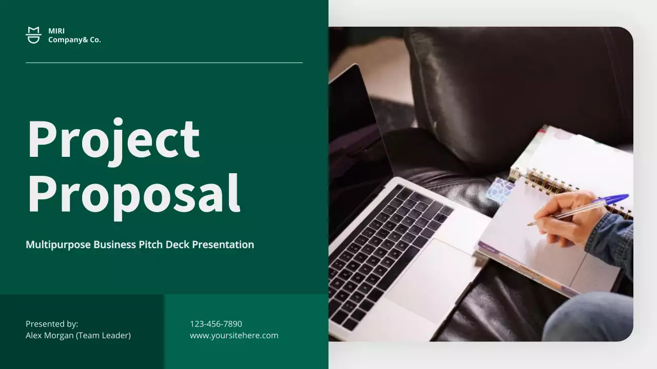 Apresentação do documento de proposta do projeto profissional verde