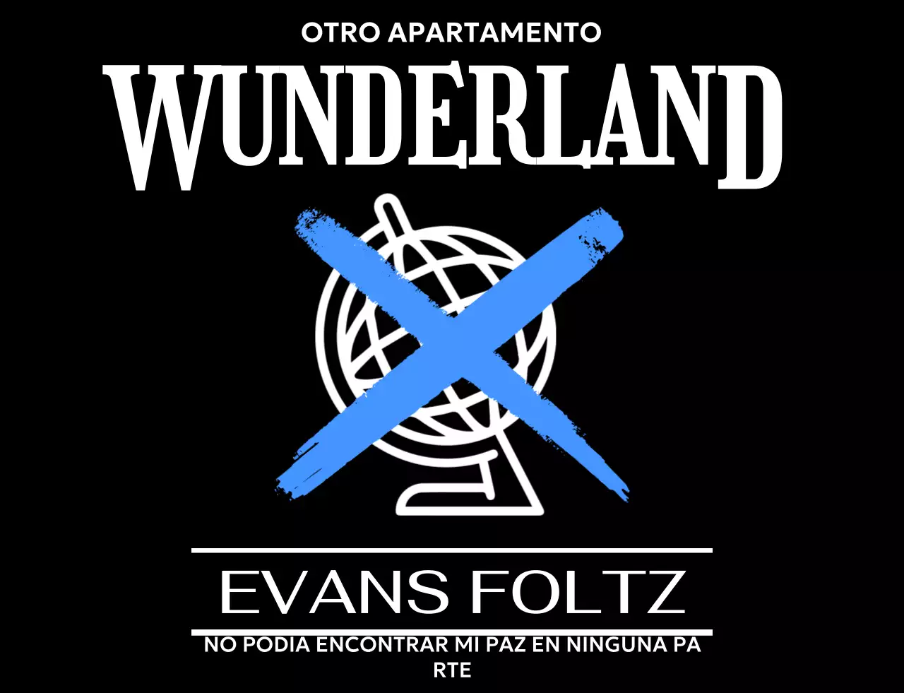 Promocione un concierto moderno con el icono de un globo terráqueo