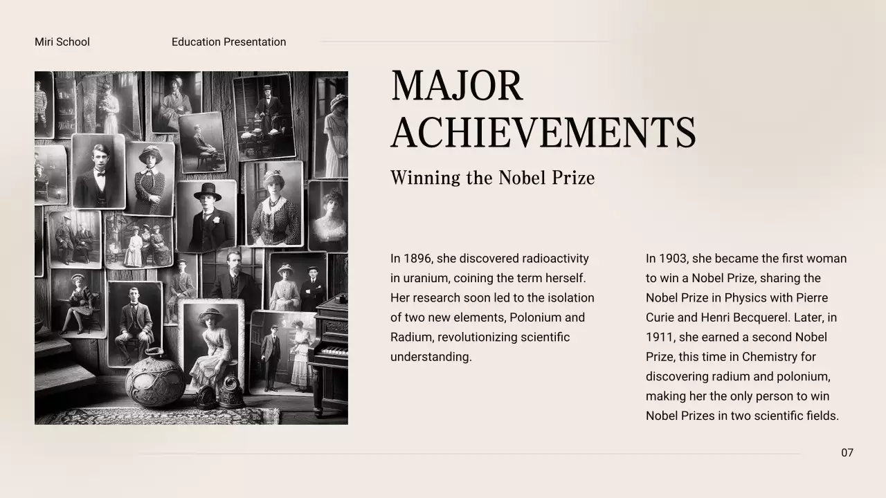 Black Vintage Biography Presentation