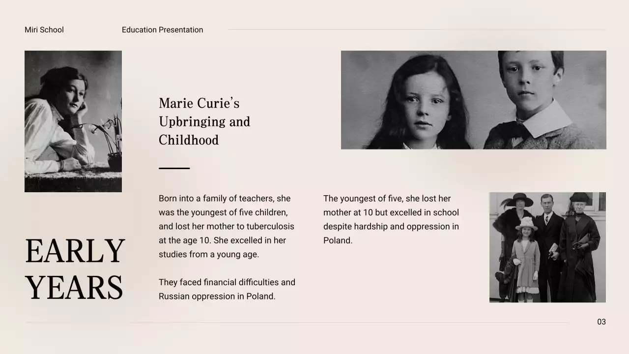 Black Vintage Biography Presentation