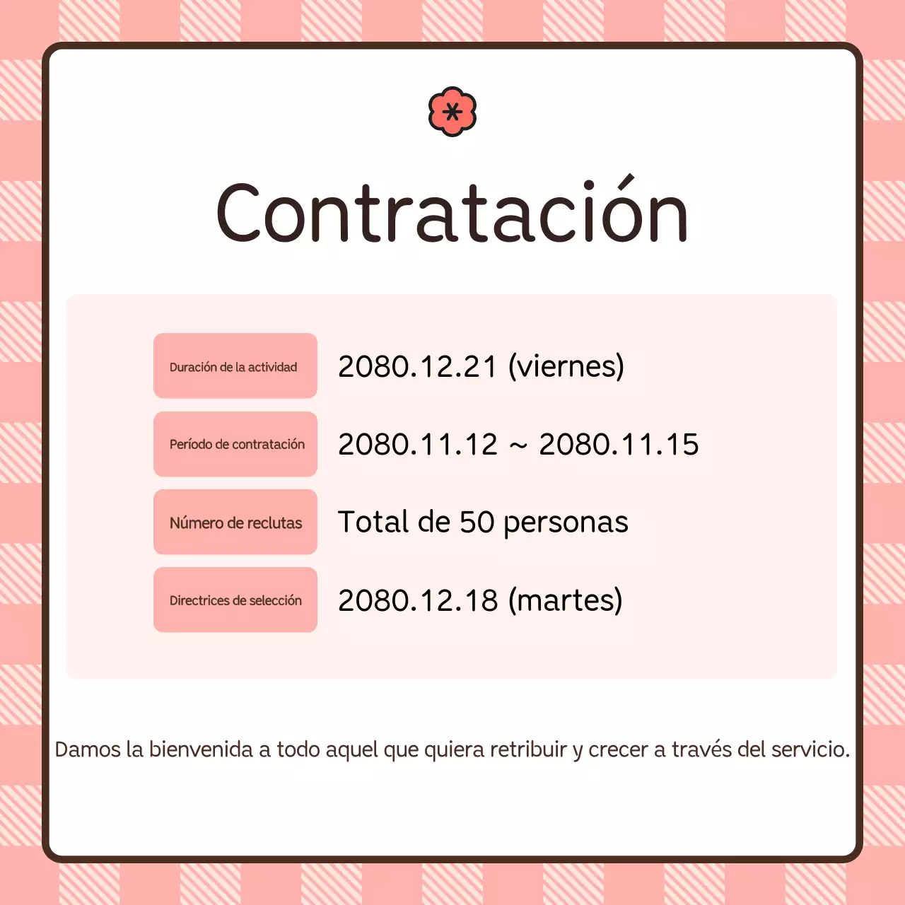 Contratación de voluntarios de Pink Cuddly