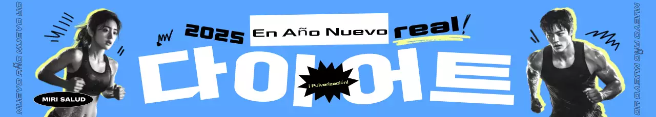 Banner promocional de la dieta saludable de Año Nuevo
