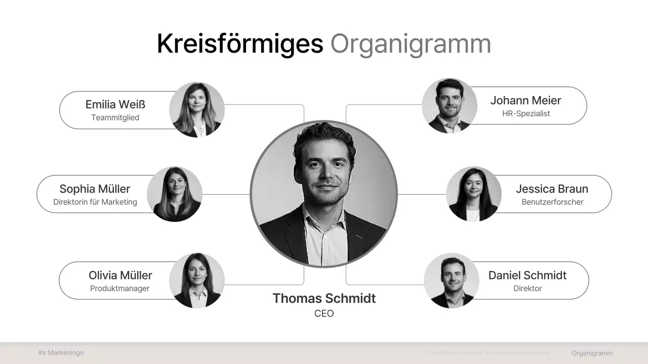 graue minimale Sammlung von Organigrammen Layout